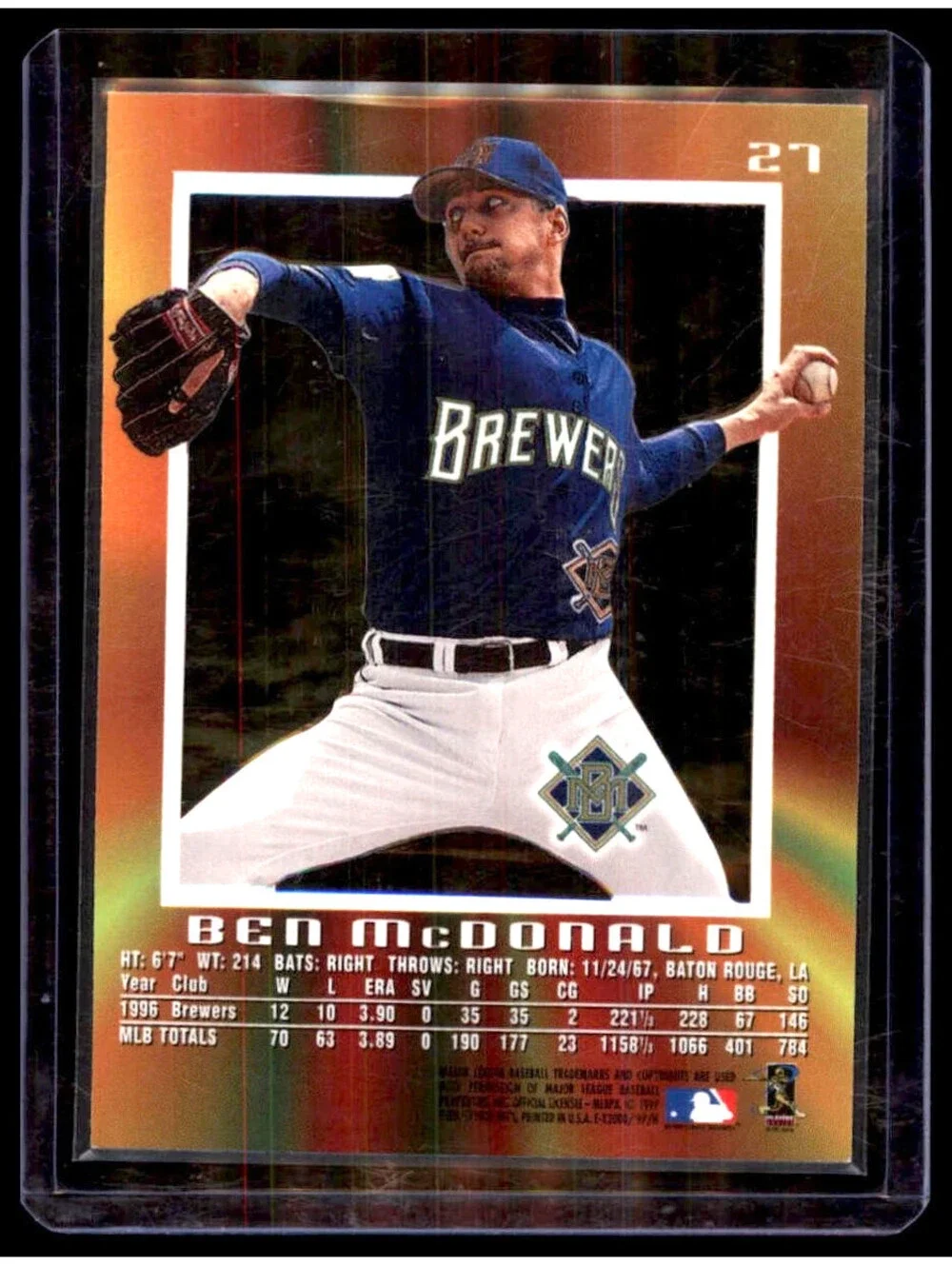1997 Skybox E-x2000 - Ben McDonald #27